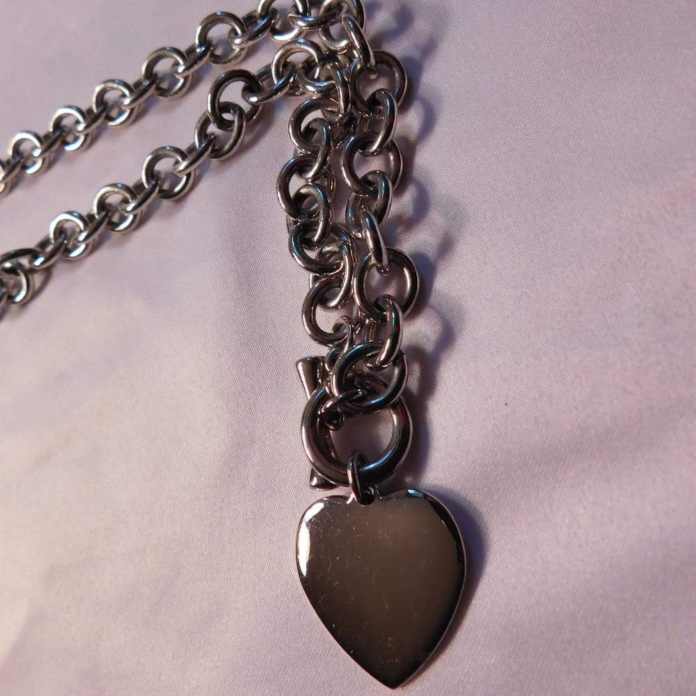 Vintage Toggle Heart Choker Necklace